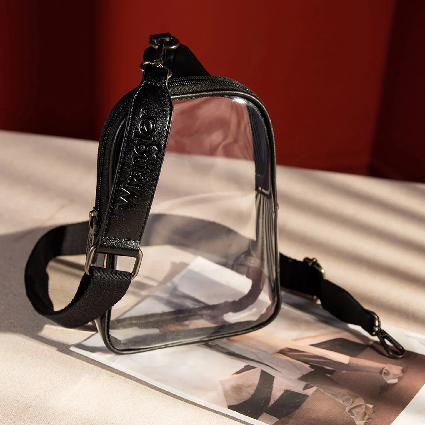 Wrangler Sling Bag-Clear/Black